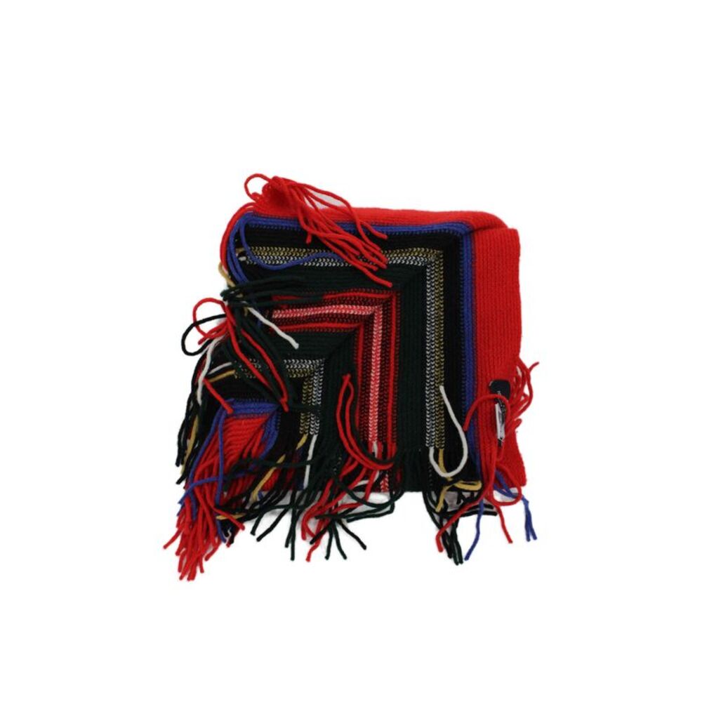 Johnstons Women's Fringe Edge Multicolor Striped Scarf Size 72" X 8"